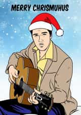 Elvis Presley, Merry Christmas greeting card created by Graham Sanders