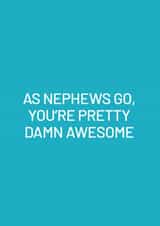 Damn Awesome Nephew Card - Birthday - Thank You created by Purple Tree Designs