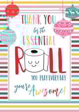 toilet roll  loo roll  Thank You Card 40610 created by The Arty Apples Limited