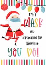 mask face mask  Christmas Card 40612 created by The Arty Apples Limited