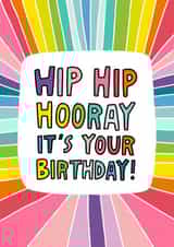 Hip Hip Hooray It's Your Birthday Card created by Angela Chick