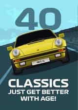 CLASSIC 911 SPORTS CAR 40TH BIRTHDAY created by RetroMotion Artwork