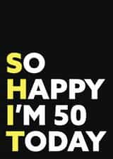 Funny 50th birthday card - Unisex - For her / For him - Joke - Milestone created by Tiger Feet Creations