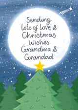 Pretty Christmas Card for Grandma & Grandad - Grandparents - Christmas Trees created by Macie Dot Doodles