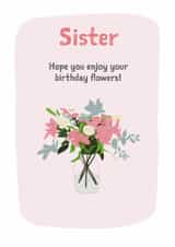 sister flowers Birthday Card 20288 created by @lydiapimmdraws