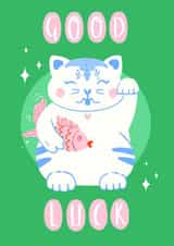 cat adult Good Luck Card 16479 created by Kerri Brown