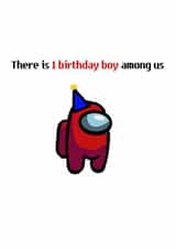 Among us Video game Birthday Card 20422 created by SJdesigns