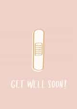 plaster band aid Get Well Card 20357 created by Jenni Ahlberg - Jeah Design