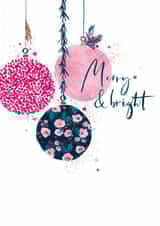 classic baubles Christmas Card 18252 created by Hotchpotch 