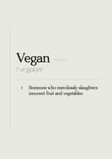 Adult Vegan Birthday Card 16500 created by DayCards