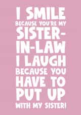 Sister in law happy birthday smile laugh gay pride lesbian created by Naomi Park