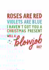 rude husband Christmas Card 9305 created by Percy & Pearl