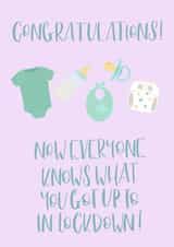 Baby Lockdown Pregnancy Card 13627 created by Laura Did That