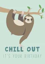 Sloth Chill out Birthday Card 18842 created by Sara Fortune