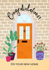Pretty Contemporary Door New Home Card - Congratulations On Your New Home created by Kamiya Chirodian