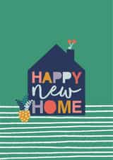 Pretty Contemporary New Home Card - House - Plants - Happy New Home created by Hannah Rogers