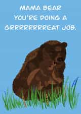 Mama bear doing a great job. Let that new mum know how wonderful she is created by Rae of Sunshine