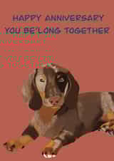 Anniversary card for dog lovers, especially sausage dogs or dachshunds! created by Rae of Sunshine