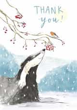 thank you cheers Thank You Card 20023 created by Becca Hall illustration