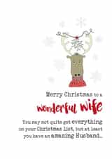 funny wife Christmas Card 2735 created by Dandelion Stationery
