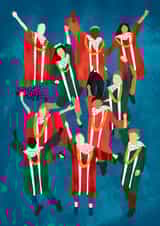 adult arty Christmas Card 40329 created by Charlie Best