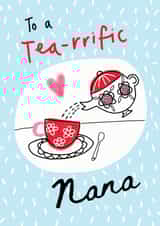nana tea Birthday Card 20447 created by Lindsay loves to draw