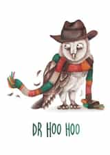 Barn owl Nerdy  Card 11889 created by Citrus Bunn