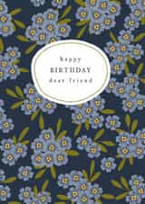 Forget me not friends birthday card created by Gooseberry Moon