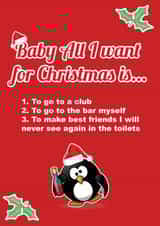 Christmas Friend Party Animal Friend Card 45610 created by Emma's Card Designs