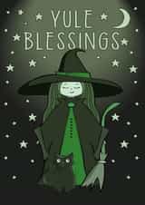 Yule Blessings for the Winter Solstice created by Cheeky Witch®