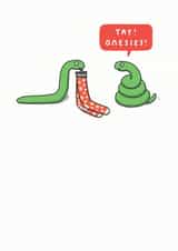 Funny - Cute - Joke - Yay Onesies - Snakes - Pet Snakes - Christmas Socks - Socks - Snake Gift - Christmas Card created by mungo and shoddy