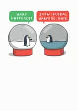 global warming penguin Christmas Card 16023 created by mungo and shoddy