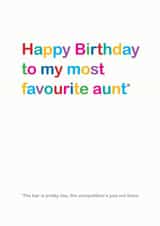 aunt favourite Birthday Card 13050 created by Lisa Jestico