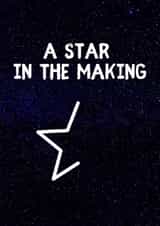 star in the making minimal Congratulations Card 20620 created by Captain Breadbeard Productions 