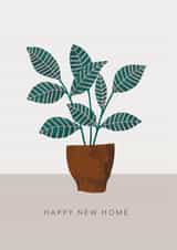 House plant new home card created by Gooseberry Moon