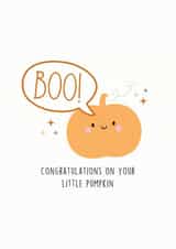 new baby little pumpkin New Baby Card 18419 created by Lucy Rose Party