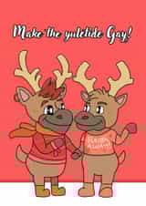 gay lgbt Christmas Card 19610 created by Memeow Gifts