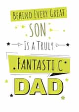 Heartfelt Birthday and fathers Day card from Son created by Yeti Design