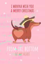 cute dog Christmas Card 16116 created by Fly high art