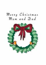 Merry Christmas Mum & Dad Robin Wreath created by Creative Gemz