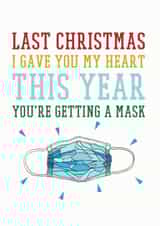 This year getting a mask Christmas card created by Hatched Art