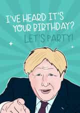 Let’s party boris created by Lucy Rose Party