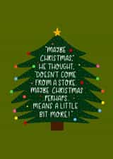 the grinch  quote  Christmas Card 18063 created by katie illustrated