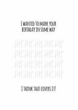 funny cheeky Birthday Card 20608 created by The Card Mill