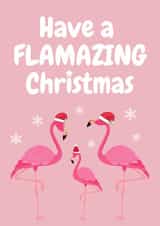 flamingo pun Christmas Card 19946 created by Pickle & Lilly