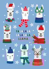llama animals Christmas Card 20305 created by Mifkins