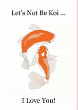 Koi Carp Love you Card 44907 created by Cocoon Homeware Co