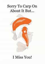 fish pun koi carp Card 44908 created by Cocoon Homeware Co