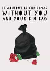 bin bag christmas card Christmas Card 19742 created by Paper Jungle