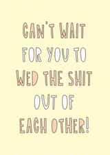 Yellow polka dot wedding card created by Redback Cards